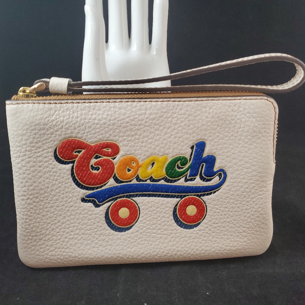 NWT Coach Rainbow Roller Skate Wristlet - Picture 3 of 8